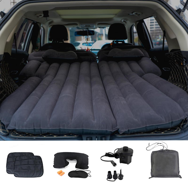 Onirii Inflatable SUV Air Mattress,Thickened Flocking Inflatable Car Camping Travel Air Mattress with 2 Pillows & Air Pump,Portable Car Sleeping Bed for SUV|MPV|Minivan - Image 2